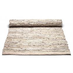 Rug Solid læder tæppe i beige i 200 x 300 cm.